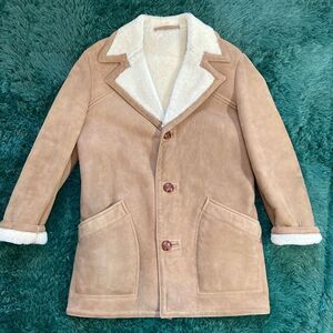 Vintage Sawyer’s of Napa Size 38 Suede Shearling Jacket Saks Fifth Avenue
